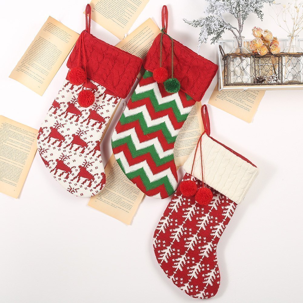Christmas Knitted Woolen Socks