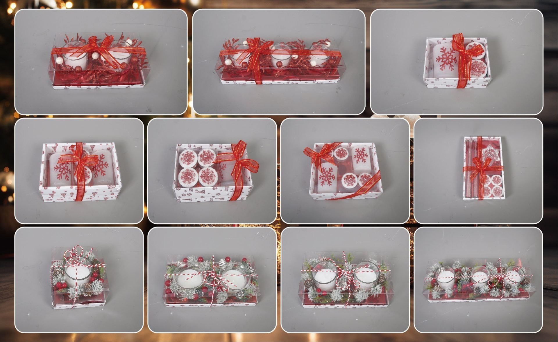 Top Seller Christmas Red Series Scented Candles With Candlestick