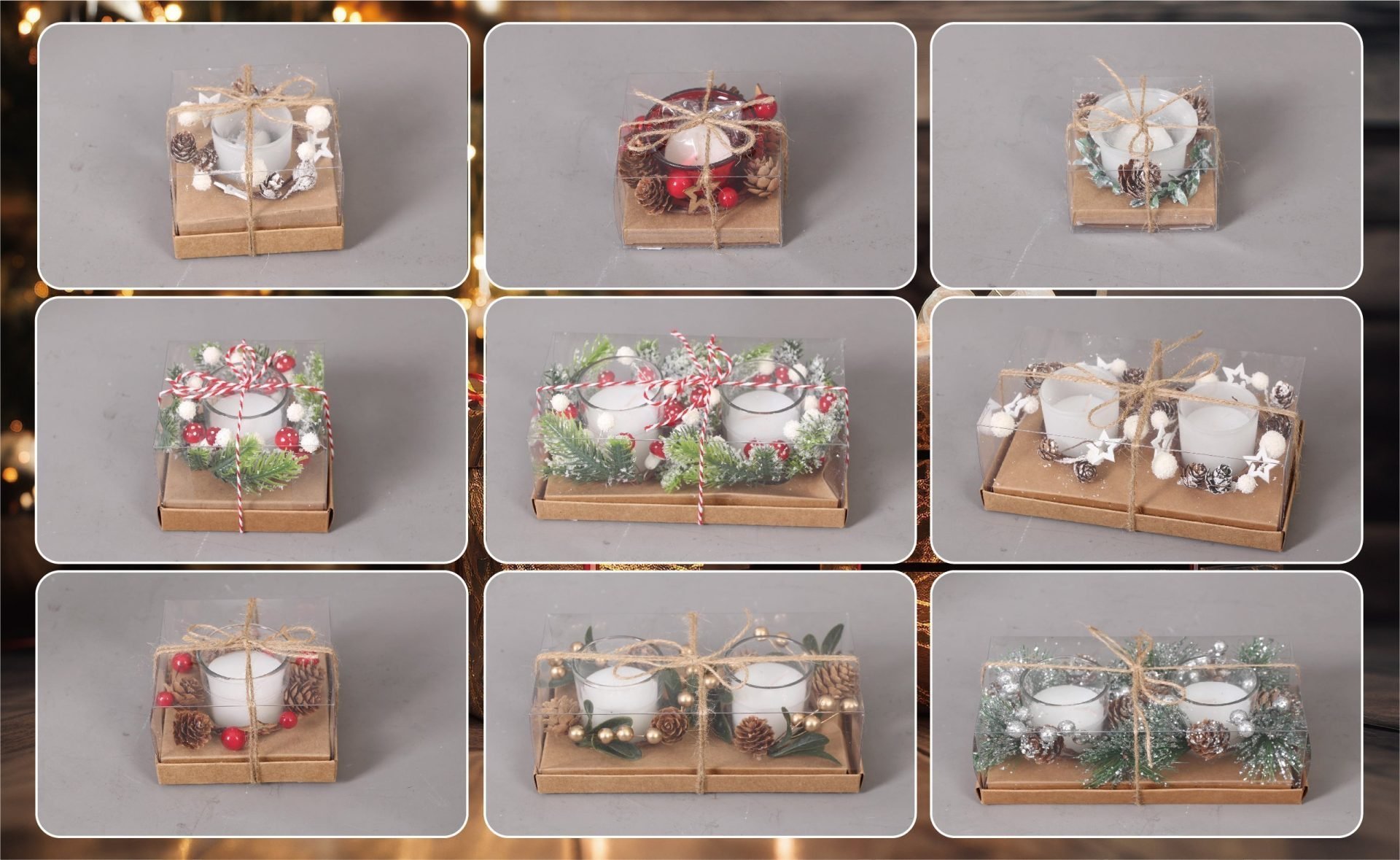 Christmas Scented Candles Gift Fresh Xmas Aromatherapy