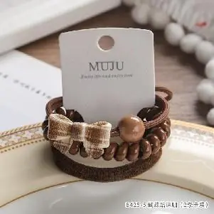 Beaded & Plaid Hair Band Set: Blend Style for Trendy Looks - Image 2