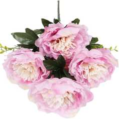 6 Head Gradient Artificial Peony Flower Exporter - Image 2