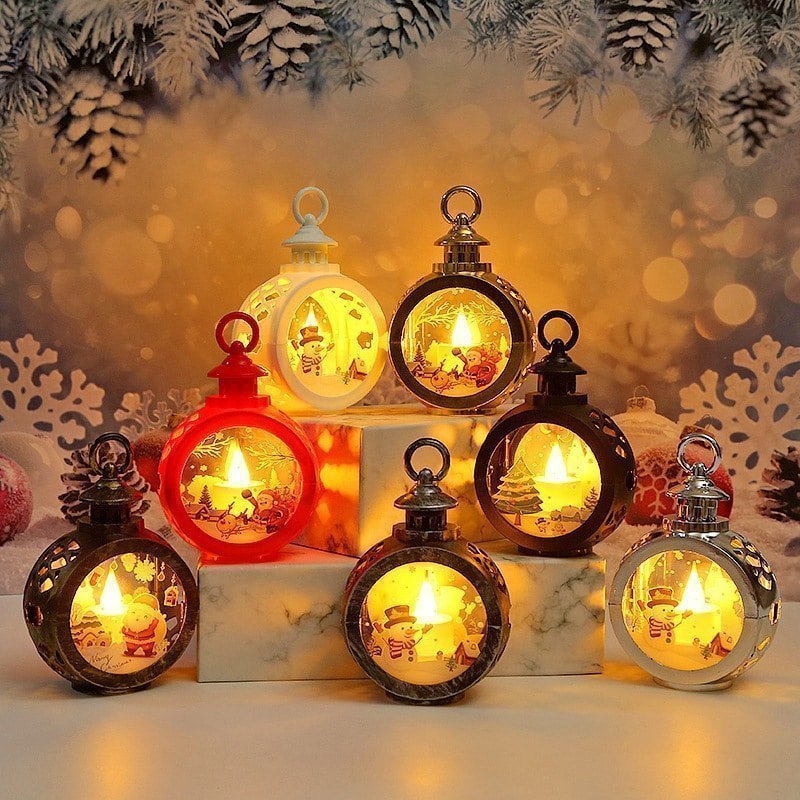 Christmas Snowman Candle Light