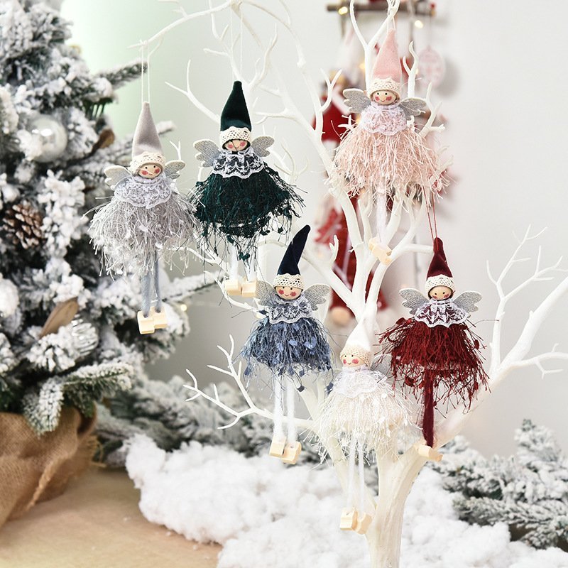 Ins Style Wool Lace Angel Pendant