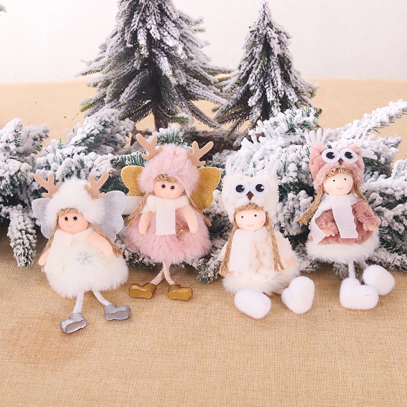 Christmas plush angel pendant