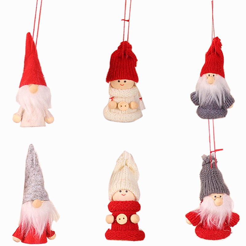 Christmas Tree Plush Ornaments Mini Santa - Image 2