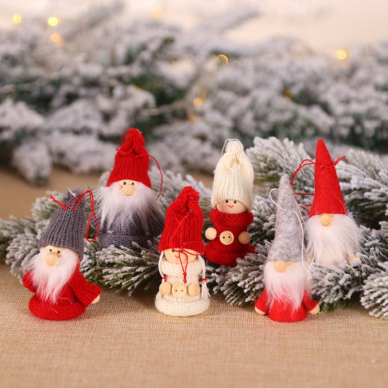 Christmas Tree Plush Ornaments Mini Santa - Image 3