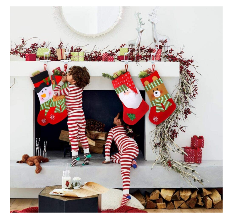 Santa Claus Mini Stockings 4 pack