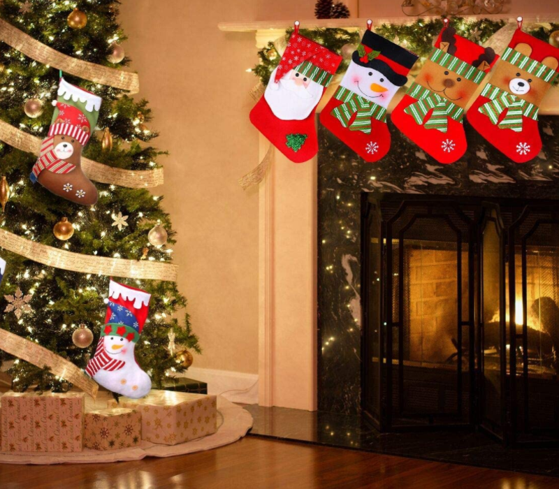 Santa Claus Mini Stockings 4 pack - Image 4